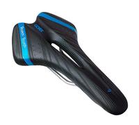 GORIX Selle de vélo Coussin Confortable avec Rail Vélo de Route de Montagne pour Homme et Femme (A6-1) (Noir × Bleu)