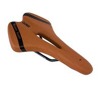 GORIX Selle de vélo Coussin Confortable avec Rail Vélo de Route de Montagne pour Homme et Femme (A6-1) (Marron Clair × Noir)