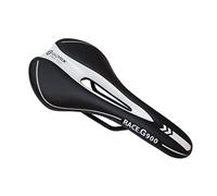 GORIX Siège de Selle de Vélo Modèle de Course Coussin Confortable avec Rail Vélo de Route de Montagne pour Hommes et Femmes (3621A) (Noir × Blanc)