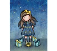 GORJUSS Carte postale avec enveloppe - À fleur - Bleu - Vintage - Tu me Manques