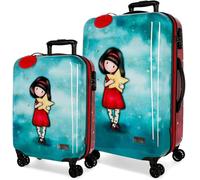 Gorjuss Santoro Lot de 2 Valises Cabine Abs Tsa 4 Roues Bleu Clair Femme