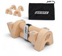 Gorletic Mini parallettes en bois de hêtre 26 cm | Barres parallèles portables pour callisthénie, handstand, push-up et L-sit | Base antidérapante, sac inclus