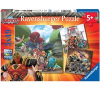 Gormiti Boîte Set 3 Différents Puzzle 3 X 49 Pièces 21x21cm RAVENSBURGER