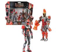 Gormiti, Coffret 2 Figurines 15 cm, Scion + Gormiti associé, Modèle Feu - Zane et Fireon, pour Les Enfants à partir de 4 Ans, GRV192, Multicouleur