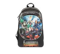 GORMITI - Sac à dos avec graphiques interchangeables, 3 compartiments et poches intérieures, poches porte-bouteille, dossier et bretelles rembourrées, 24, Dim 32 x 44 x 19, école primaire