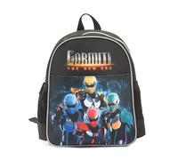 GORMITI - Sac à dos maternelle avec grand compartiment central, Tire-zip personnalisé caoutchouté, bretelles rembourrées et poignée 25,5 x 34,5 x 11,5 cm