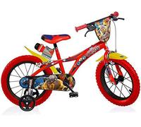 Gormiti Vélo Enfant Garçon 16 Pouces Freins sur Le Guidon Roues de Stabilité Rouge
