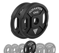 GORNATION Disques d'haltères de 50 mm en fonte pour haltères longs et courts, plaques de poids avec poignées, kit de poids pour la musculation, le fitness et la gymnastique