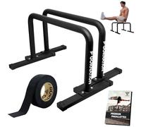 GORNATION Parallettes Métal pour Calisthenics, Barres Antidérapantes pour Push-Up, L-Sits, Handstand et Gymnastique, Entraînement à Domicile et Outdoor, Barres Parallèles en Acier Solide