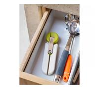 Joseph Joseph GoRound Ouvre-Boîte Facile, Lame en Acier Inoxydable, Rangement Compact, sans BPA, Stone/Green