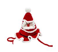 Gorro De Cachorro De Navidad, Gorro De Perro De Navidad De Ganchillo, Gorro De Navidad De Punto Polar Para Cachorros | Atractivo Sombrero De Navidad Hecho A Mano, Disfraz Decorativo Para Mascotas