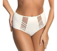 Gorsenia Femme Culotte Slip Brésilien Taille Haute K498 Paradise, Beige Clair,XXL