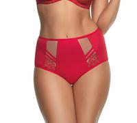 Gorsenia Femme Culotte Slip Brésilien Taille Haute K498 Paradise, Rouge,XL