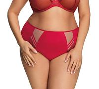 Gorsenia Femme Culotte Slip Tulle Taille Haute K497 Paradise, Rouge,L