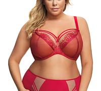 Gorsenia Femme Soutien-Gorge Non-Rembourré Tulle K496 Paradise, Rouge,105J