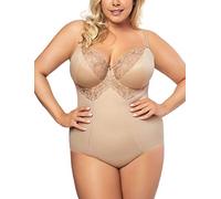 Gorsenia K356 Gala Body Feminin Top Qualité Unicolore Bretelles Réglables- Fabriqué en UE, Beige,95E