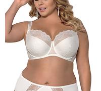 Gorsenia K357 Blanca Soutien-Gorge Semi-Rembourré Feminin Top Qualité Pièce du Set (Culottes Ceonvenantes Disponibles)- Fabriqué en UE, Écru,110B