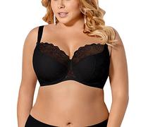 Gorsenia K357 Blanca Soutien-Gorge Semi-Rembourré Feminin Top Qualité Pièce du Set (Culottes Ceonvenantes Disponibles)- Fabriqué en UE, Noir,85H