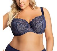 Gorsenia K357 Blanca Soutien-Gorge Semi-Rembourré Feminin Top Qualité Pièce du Set (Culottes Ceonvenantes Disponibles)- Fabriqué en, Bleu Marine,85G