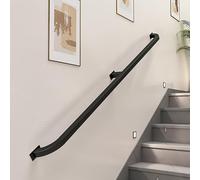 Gorssen 480cm Marches en Fer forgé Escaliers, Couloirs industriels pour éoliennes intérieures et extérieures Grenier Garde-Corps pour Personnes âgées et Enfants, Longueur