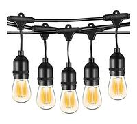 Gorssen Guirlande Guinguette Exterieur, 10Mètre S14 Guirlande Guinguette IP65 Étanche LED Guirlande Lumineuse Exterieure E27 LED Ampoule,Décoration pour Mariage,Pour Jardin,Anniversaire, Fête