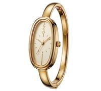 Gosasa Montre à quartz ovale dorée pour femme, doré, Rétro