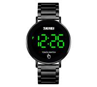 Gosasa Montre analogique numérique à Grand Cadran pour Homme Style Militaire Étanche 50 m Chronomètre Aiguilles Lumineuses LED Noir Denim