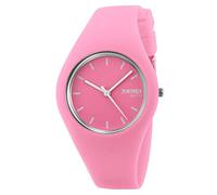 Gosasa Montre de sport décontractée et simple avec bracelet en silicone étanche jusqu'à 30 m, rose, Sports et loisirs