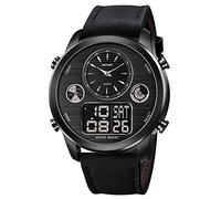 Gosasa Montre de sport militaire pour homme - Montre tendance - Chronographie - Compte à rebours - Chronomètre - Date - Luxueux - Montre numérique LED - Étanche, noir., Affaires
