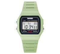 Gosasa Montre de sport numérique unisexe classique avec bracelet en polyuréthane transparent étanche à 30 m, montre décontractée avec rétroéclairage EL, alarme, chronomètre, affichage 12/24 heures