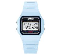 Gosasa Montre de sport numérique unisexe classique avec bracelet en polyuréthane transparent étanche à 30 m, montre décontractée avec rétroéclairage EL, alarme, chronomètre, affichage 12/24 heures