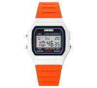 Gosasa Montre de sport numérique unisexe classique avec bracelet en polyuréthane transparent étanche à 30 m, montre décontractée avec rétroéclairage EL, alarme, chronomètre, affichage 12/24 heures