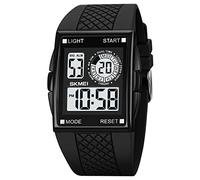 Gosasa Montres de sport militaire pour homme, forme d'avion, éclairage LED, numérique, étanche, C- Noir / Blanc, numérique