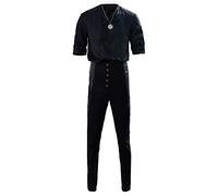 Gosbeliy Costume Cosplay Geralt de Witcher - Tenue Anime - Costume pour Halloween et Carnaval, Noir , S