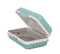 Gosera 1 PCS Porte-Savon, Porte-Savon, Porte-Savon pour Douche, Boîtier à Savon en Plastique Bleu avec Couvercle pour Salle de Sport, Boîte à Savon de Voyage