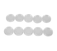 Gosera 10 pcs Rond Transparent en Plastique Boite de Coin 33mm