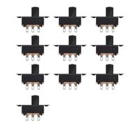 Gosera 10 Pcs SS22F25-G7 2 Position DPDT 2P2T Panneau Mini Interrupteur a Glissiere Solder Lug