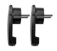 Gosera 2 Pièces Prise Schuko Coudée Noire Plate, Prise Plate Schuko 250 V (16 A), Prise Schuko, Prise Schuko Plate, Prise UE Accessoires de Pièces de Rechange