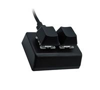 Gosera 2 Touches Macro Programmation Clavier RVB Mini Clavier Dessin de Commutateur Rouge Clavier Personnalisé Clavier de OSU,Noir