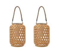 Gosera 2pcs Lanterne Solaire Extérieure avec Poignée, Lanterne Solaire Imperméable, Lanterne Solaire LED Décorative