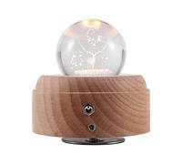 Gosera 3D Boîte À Musique Boule De Cristal la Boîte À Musique Tournante Lumineuse De Cerfs avec Projection Une MenÉ la LumiÈRe