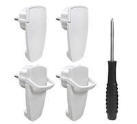 Gosera 4 Fiches Coudées Schuko, Fiche Plate 250 V, Fiche D'Alimentation avec Poignée Pliable, Fiche de Contact de Protection avec Tournevis, Prise UE