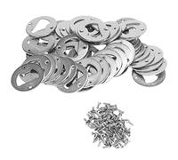 Gosera 50 Ensemble D'Insert D'Ouvre-Bouteille, Kit de MatéRiel D'Ouvre-Bouteille Rond en Acier Inoxydable Fourniture de PièCes de MatéRiel avec Vis