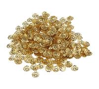 Gosera 500pcs 6mm Porte-Fleur de Perles de la Couleur Or pour la Fabrication de