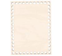 Gosera 7.8X5.9 Pouces Fond de Panier en Bois Naturel, Base en Bois de Panier au Crochet Vierge Rectangle pour Les Fournitures de Tissage de Panier de Bricolage