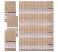 Gosera 75 PièCes Toile de Dentelle Couverts Pochette Rustique Mariage Vaisselle Couteau Fourchette Porte Sac Table DéCoration Accessoires