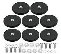 Gosera Aimant Enduit de Caoutchouc Base Magnétique en Néodyme Aimant Enduit de Caoutchouc avec Revêtement en Caoutchouc Ø 43 mm Aimant Anti-Rayures Filetage Mâle M6 Noir