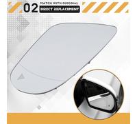 Gosera Angle mort en verre de rétroviseur d'aile latérale droite chauffé pour - C, E, S, Classe GLC W205 W222 W213 X253 2013-2021