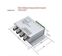 Gosera Balun VidéO Passif 4CH pour CaméRas TVI CVI AHD CCTV Via Paires TorsadéEs Balun VidéO UTP éMetteur-RéCepteur 4CH BNC vers UTP RJ45