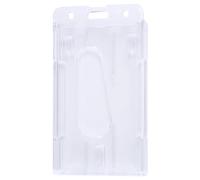 Gosera Couverture de Carte en Plastique Dur Vertical Etui de la Carte d'identite ID Transparent 10 x 6cm